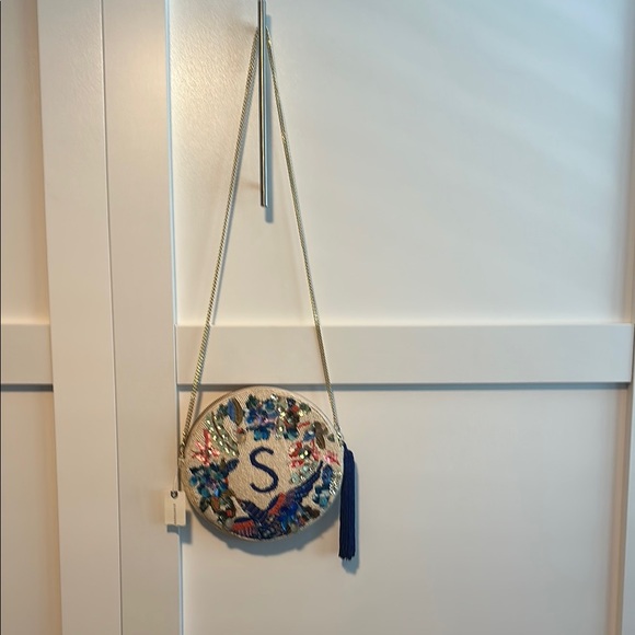 Anthropologie Beaded Round Clutch with Tassel - Picture 3 of 6